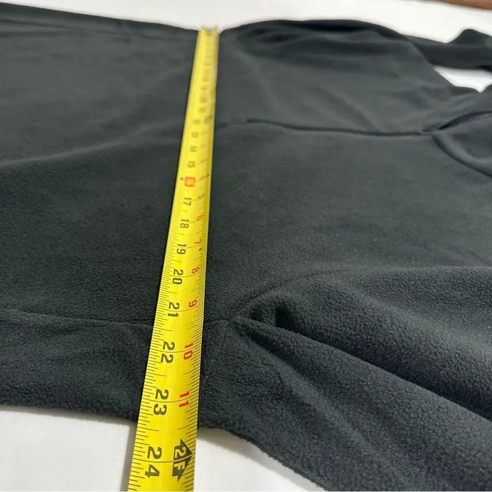 NWT Rains Mens Black Fleece Sweater Half Zip Size Medium